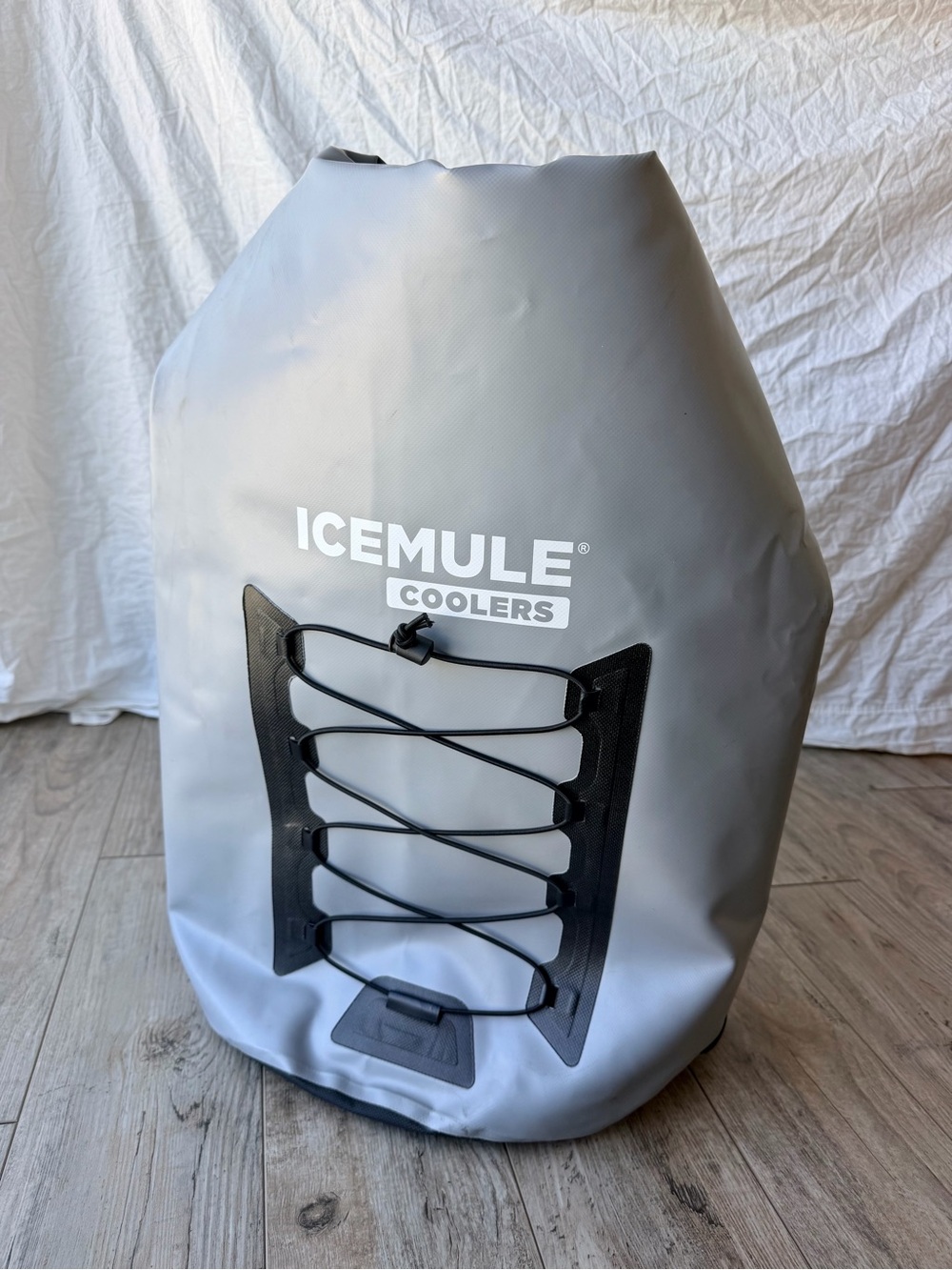 IceMule Pro XL Gray Roll-top Backpack Camping Hiking Travel Cooler 33L